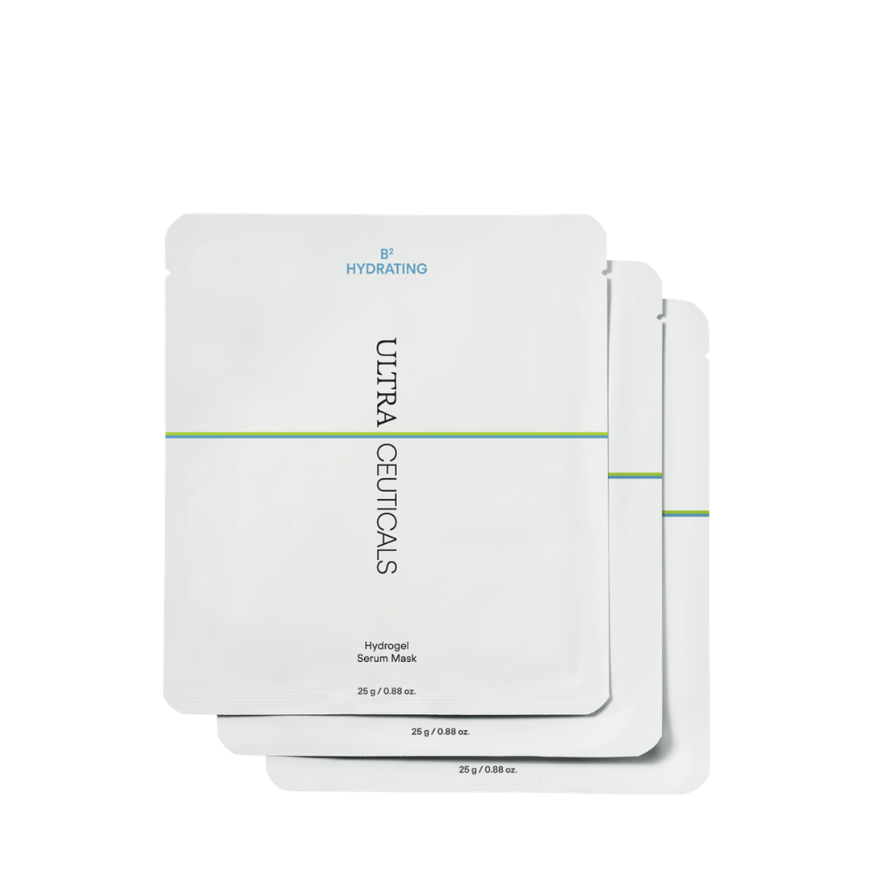 Ultraceuticals B2 Hydrating Hydrogel Serum Mask 3 Pack intensive hydration sheet masks for dry, dehydrated and moisture-depleted skin.
