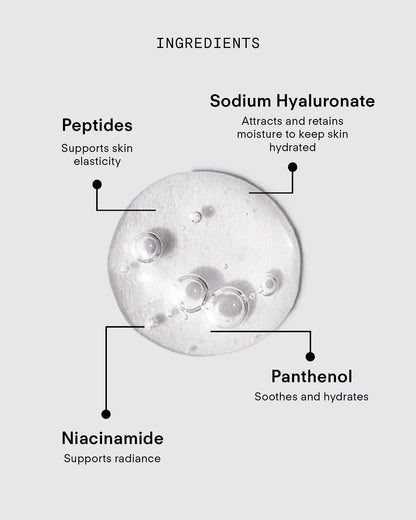 Ultraceuticals B² Hydrating Hydrogel Serum Mask (Single) features niacinamide, panthenol, peptides and sodium hyaluronate to support hydration, comfort, elasticity and skin radiance.
