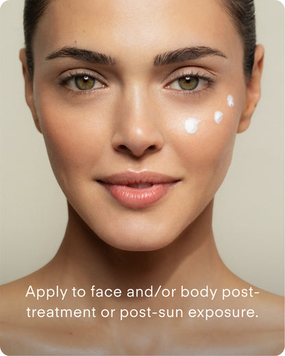 Ultraceuticals B² Hydrating Soothing Recovery Cream how to use for post-treatment care and post-sun recovery on face and body.