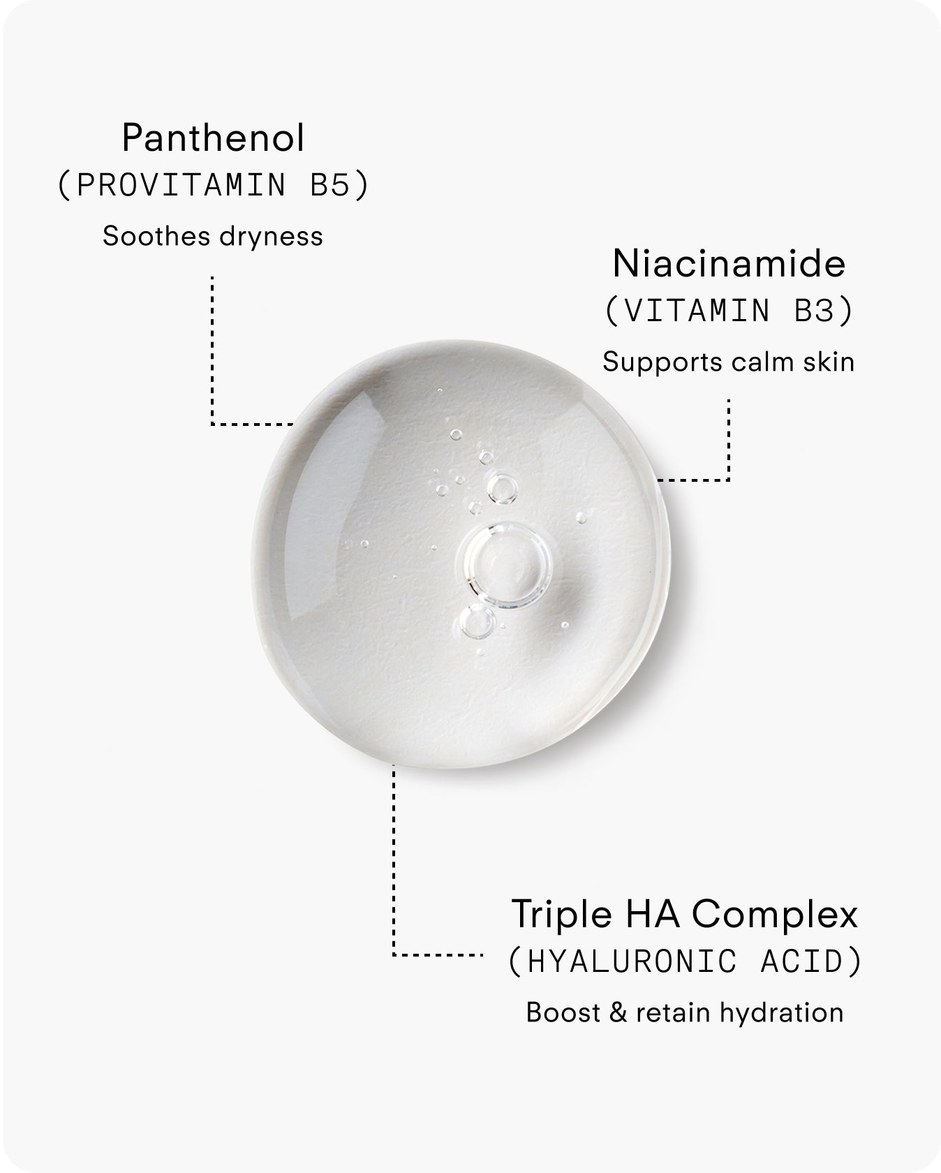 Ultraceuticals B² Hydrating HA 360 Facial Serum with panthenol, niacinamide and Triple HA Complex for dry, dehydrated skin.