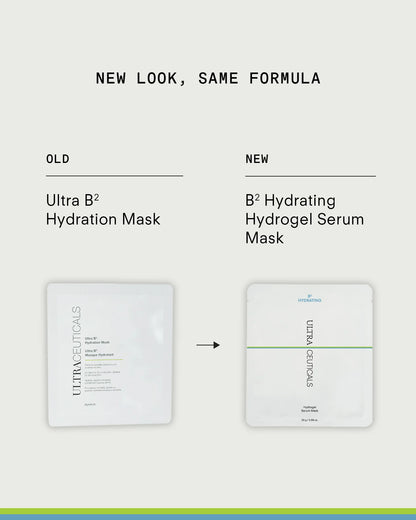 Ultraceuticals B² Hydrating Hydrogel Serum Mask (Single) delivers the same intensive hydration, soothing care and skin-plumping benefits in refreshed packaging.