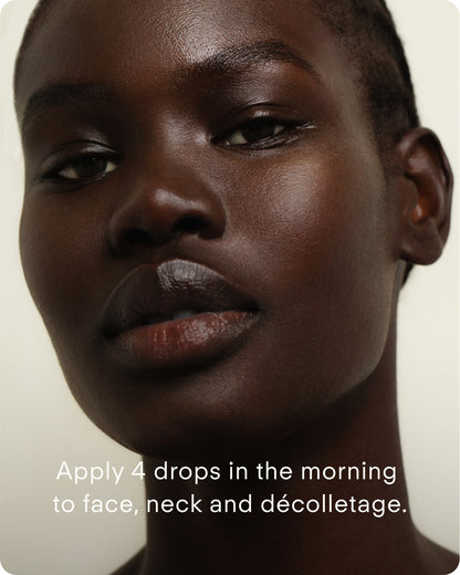 Ultraceuticals C+ Rejuvenating C Chebula Facial Serum applied in the morning to support a firmer, revitalised complexion.