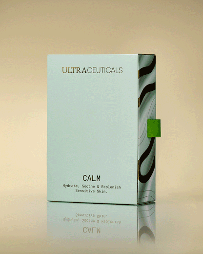 Ultraceuticals Calm Holiday Gift Set, a limited-edition Christmas skincare gift with barrier-supporting ceramides and prebiotics for sensitive, dehydrated skin.