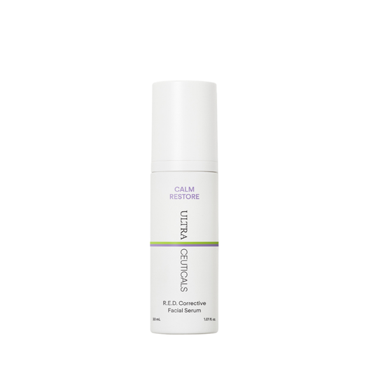 Ultraceuticals Calm Restore R.E.D Corrective Facial Serum calming serum for visible redness sensitive skin barrier support and a more even-looking complexion.