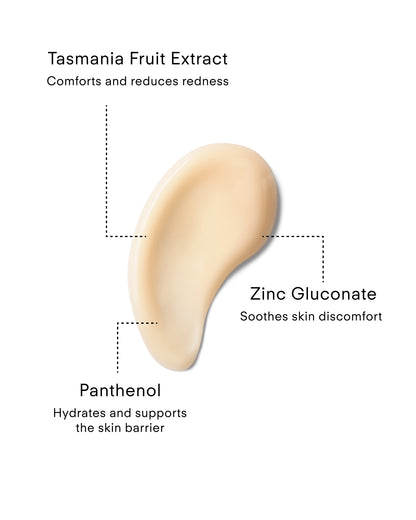 Ultraceuticals Calm Restore R.E.D Corrective Facial Serum with Tasmania fruit extract panthenol and zinc gluconate for redness relief and skin comfort.