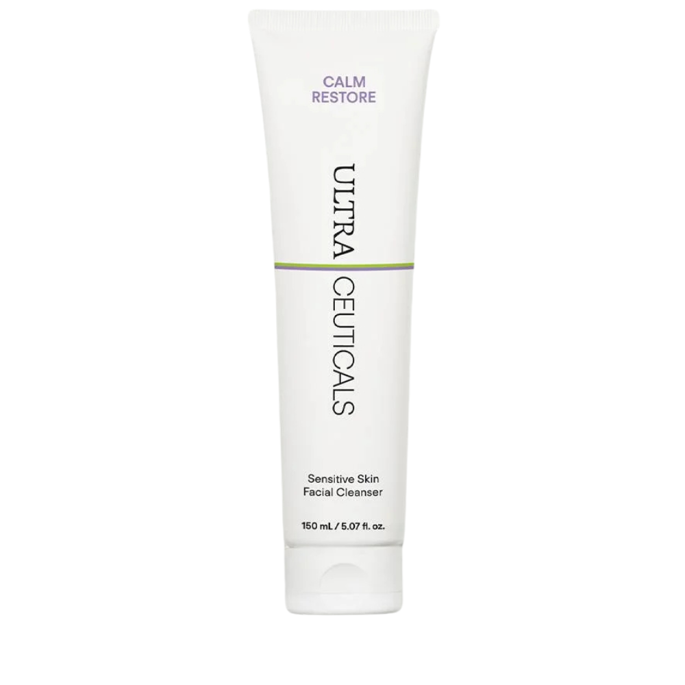 Ultraceuticals Calm Restore Sensitive Skin Facial Cleanser gentle cleanser for sensitive skin, redness, dryness and daily barrier-friendly cleansing.