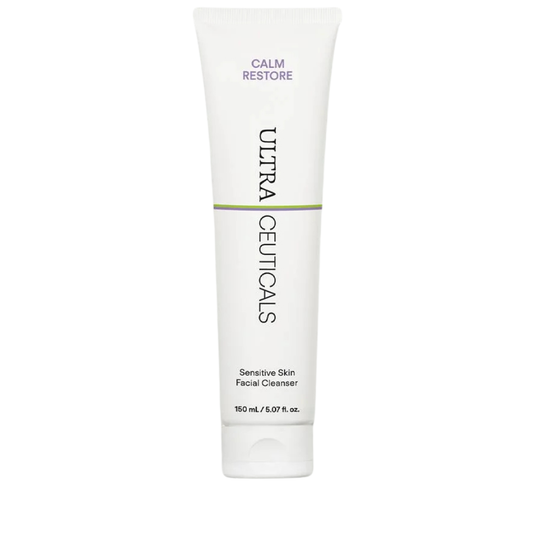 Ultraceuticals Calm Restore Sensitive Skin Facial Cleanser gentle cleanser for sensitive skin, redness, dryness and daily barrier-friendly cleansing.