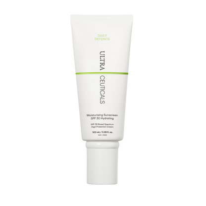 Ultraceuticals Daily Defence Moisturising Sunscreen SPF 30 Hydrating for broad-spectrum UVA UVB protection and daily hydration.