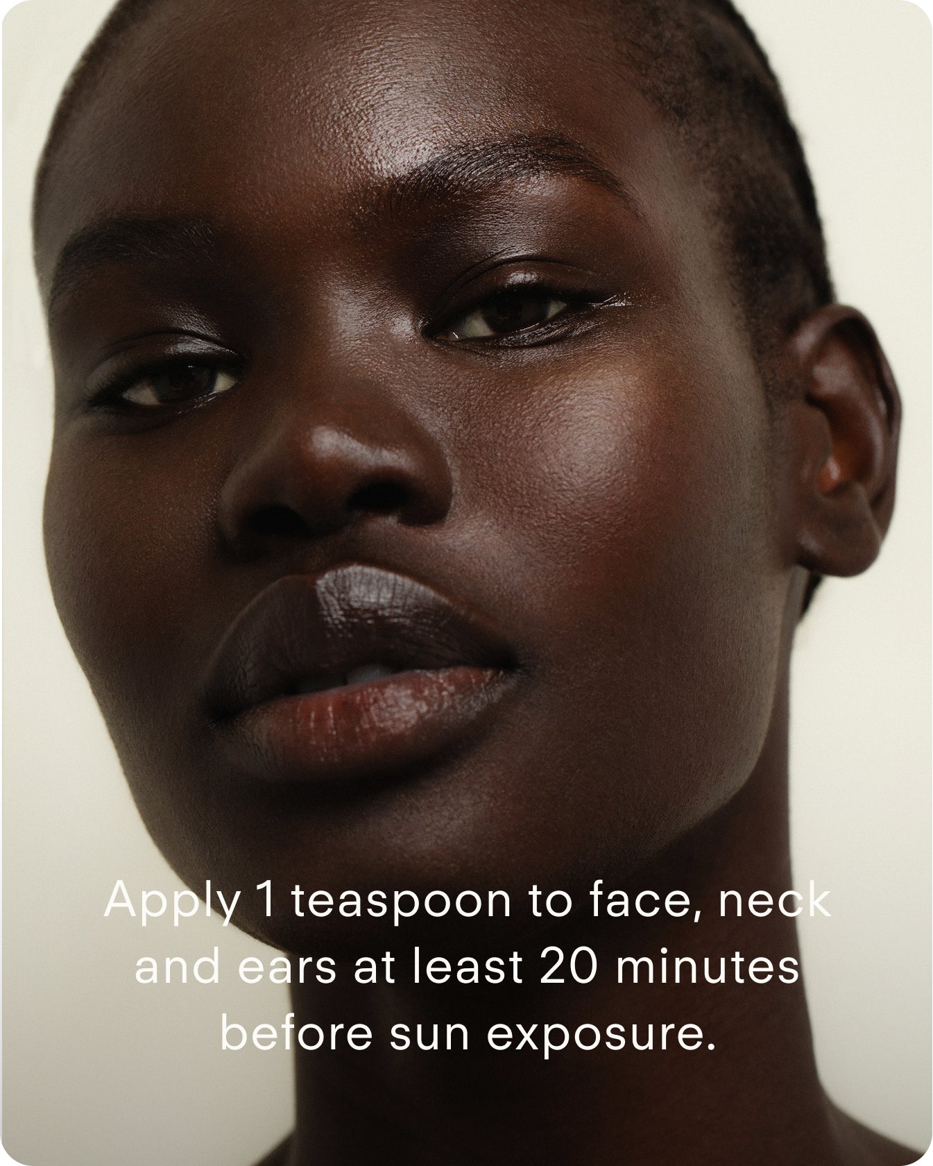 Ultraceuticals Daily Defence Moisturising Sunscreen SPF 30 Sheer Tint applied before sun exposure for daily face, neck and ear protection.