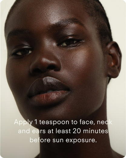 Ultraceuticals Daily Defence Moisturising Sunscreen SPF 30 Sheer Tint applied before sun exposure for daily face, neck and ear protection.