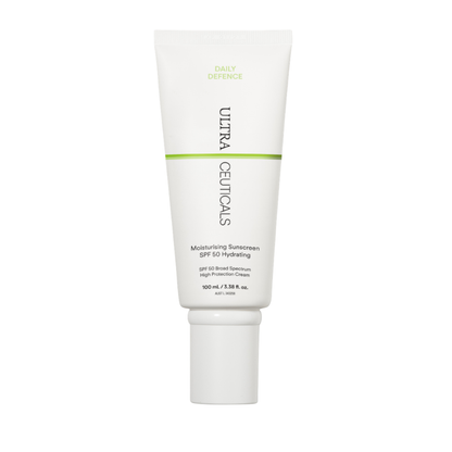 Ultraceuticals Daily Defence Moisturising Sunscreen SPF 50 Hydrating for broad-spectrum UVA and UVB protection with lasting hydration.