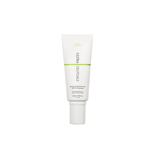 Ultraceuticals Daily Defence Moisturising Sunscreen SPF 50 Hydrating for broad-spectrum UVA and UVB protection with lasting hydration.