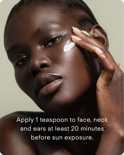 Ultraceuticals Daily Defence Moisturising Sunscreen SPF 50 Hydrating applied to the face for daily high-protection sun defence.