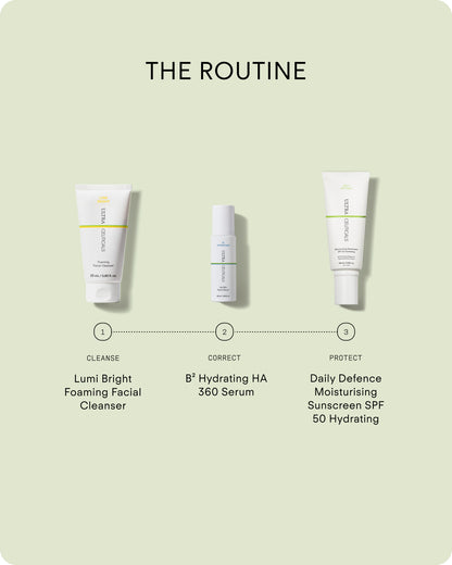 Ultraceuticals Daily Defence Moisturising Sunscreen SPF 50 Hydrating as the final step in a hydrating morning skincare routine.