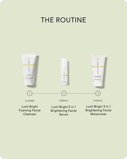 Ultraceuticals Lumi Bright 3 in 1 Brightening Facial Moisturiser in the Lumi Bright routine for uneven tone, dullness and radiance.