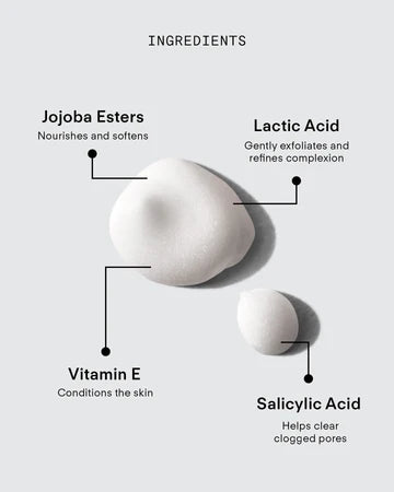 Ultraceuticals Lumi Bright Exfoliating Gel Facial Cleanser ingredients including lactic acid, salicylic acid, jojoba esters and vitamin E for smoother brighter skin.