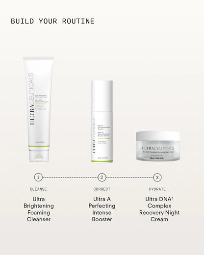 Ultraceuticals Ultra A Perfecting Serum Intense Booster as an advanced vitamin A step in an evening anti-ageing skincare routine.