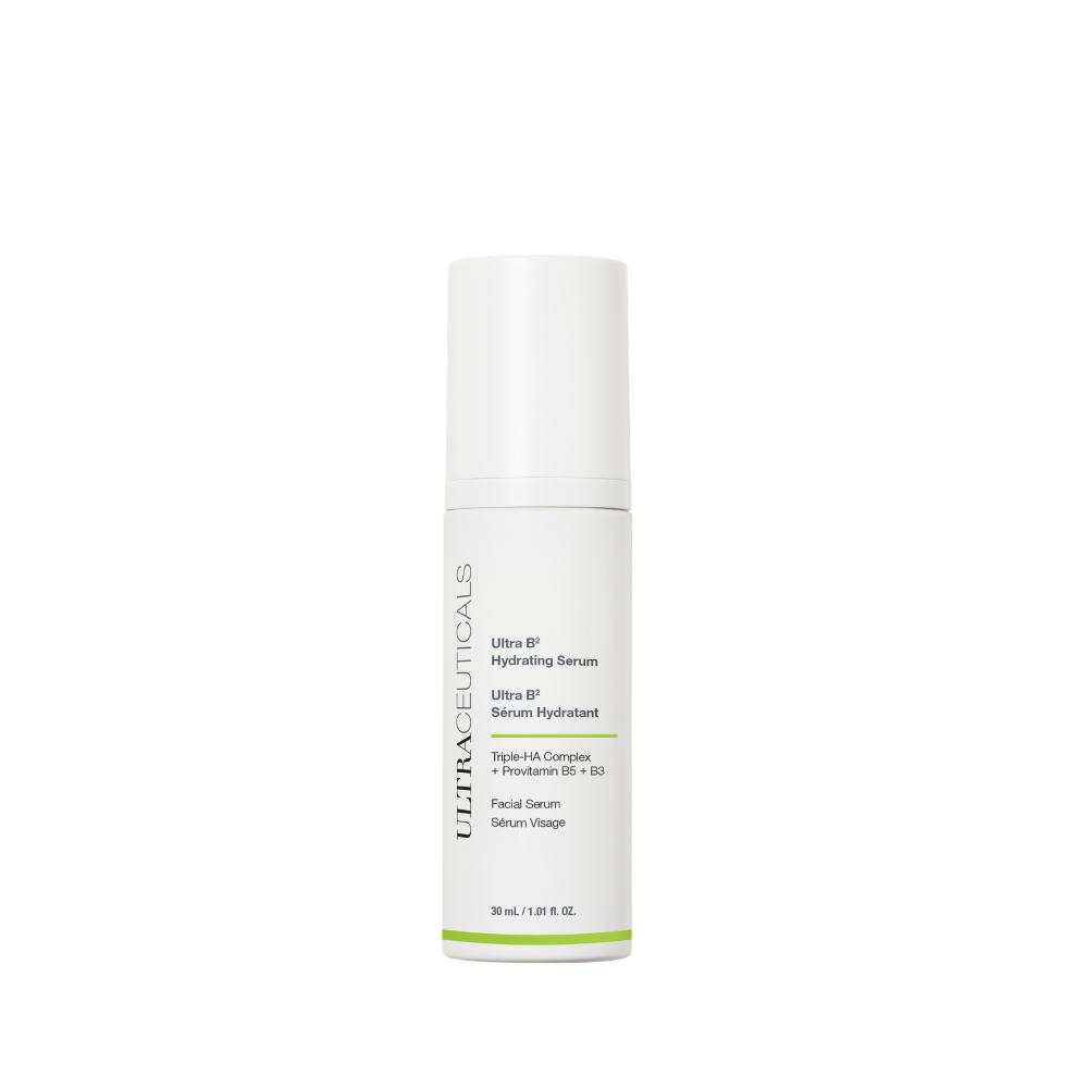 Ultraceuticals Ultra B² Hydrating Serum hydrating serum with niacinamide, provitamin B5 and hyaluronic acid for plumper smoother hydrated skin.