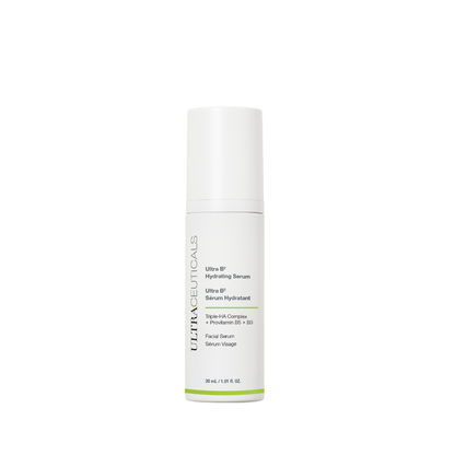 Ultraceuticals Ultra B² Hydrating Serum hydrating serum with niacinamide, provitamin B5 and hyaluronic acid for plumper smoother hydrated skin.