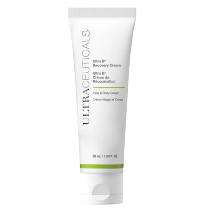 Ultraceuticals Ultra B² Recovery Cream face and body recovery cream for post-procedure aftercare, skin barrier support and visible redness relief.