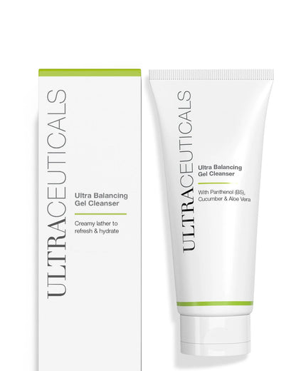 Ultraceuticals Ultra Balancing Gel Cleanser for daily cleansing, makeup removal and balanced hydrated skin without a stripped finish.