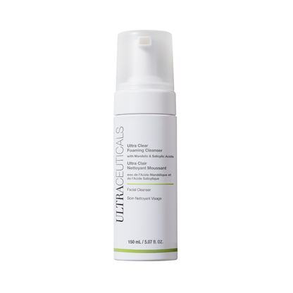 Ultraceuticals Ultra Clear Foaming Cleanser with salicylic acid and mandelic acid for congestion, excess oil and clearer-looking skin.