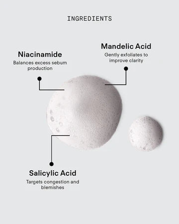 Ultraceuticals Ultra Clear Foaming Cleanser with niacinamide, mandelic acid and salicylic acid to support clearer, more balanced skin.