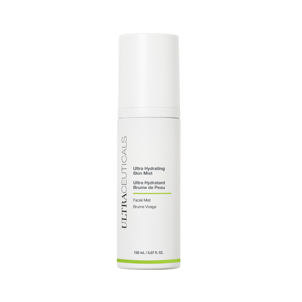 Ultraceuticals Ultra Hydrating Skin Mist hydrating facial mist for dehydrated skin moisture balance softness suppleness and all-day skin comfort.