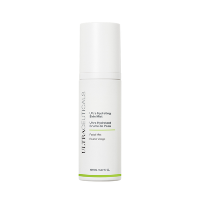 Ultraceuticals Ultra Hydrating Skin Mist hydrating facial mist for dehydrated skin moisture balance softness suppleness and all-day skin comfort.