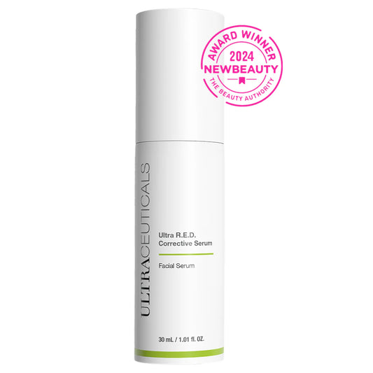 Ultraceuticals Ultra R.E.D Corrective Serum calming serum for visible redness sensitive skin barrier support and a more even-looking complexion.