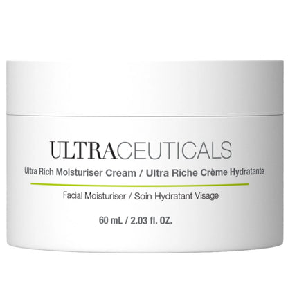 Ultraceuticals Ultra Rich Moisturiser Cream intensive facial moisturiser for dry to very dry skin with rich long-lasting hydration and nourishment.