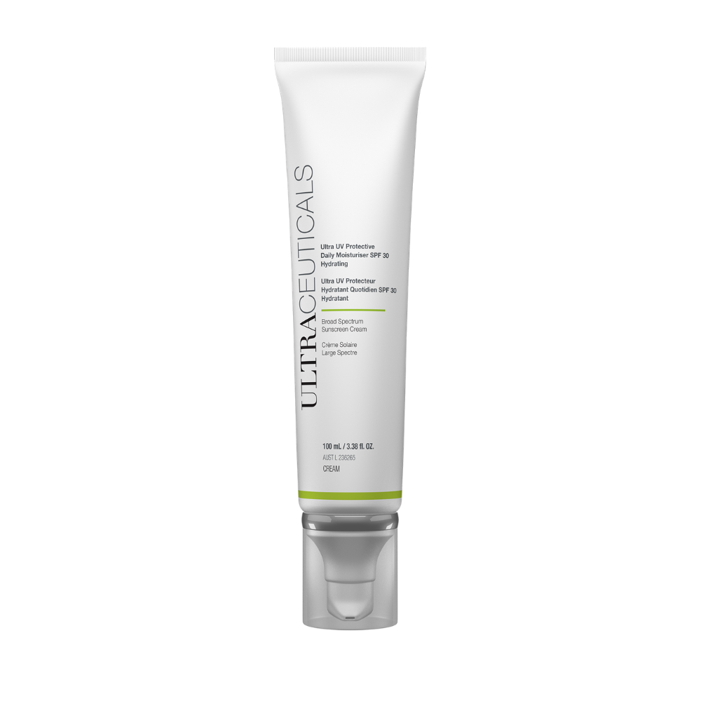Ultraceuticals Ultra UV Protective Daily SPF 30 Hydrating broad-spectrum daily sunscreen with lightweight hydration for normal to dry and combination skin.