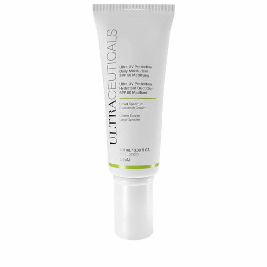 Ultraceuticals Ultra UV Protective Daily SPF 50 Mattifying broad-spectrum sunscreen for oily and combination skin with lightweight daily SPF 50 protection and matte finish.