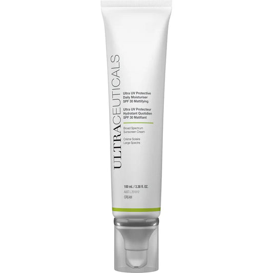 Ultraceuticals Ultra UV Protective Daily Moisturiser SPF 30 Mattifying lightweight broad-spectrum sunscreen for oily and combination skin with a matte finish.