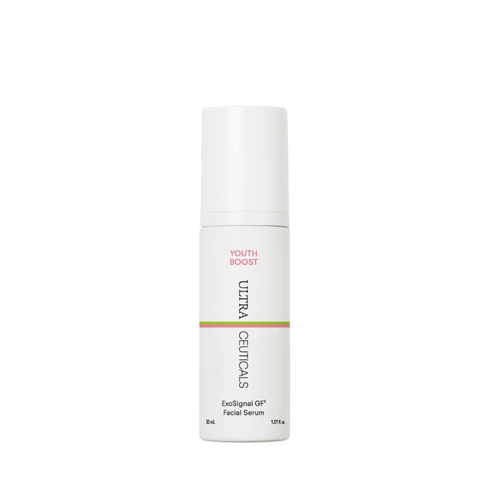 Ultraceuticals Youth Boost ExoSignal GF² Facial Serum silky serum texture for smoother brighter-looking skin and daily skin vitality support.