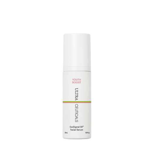 Ultraceuticals Youth Boost ExoSignal GF² Facial Serum silky serum texture for smoother brighter-looking skin and daily skin vitality support.