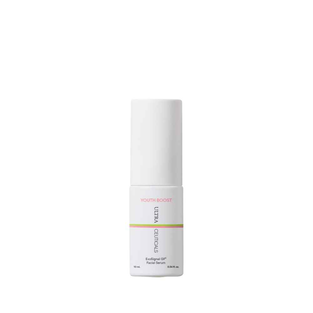 Ultraceuticals Youth Boost ExoSignal GF² Facial Serum Mini 10ml with plant-derived exosomes and dual growth factors for firmer, smoother, more resilient skin.