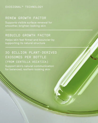 Ultraceuticals Youth Boost ExoSignal GF² Facial Serum with plant-derived exosomes and growth factor technology for skin renewal firmness and balanced skin function.