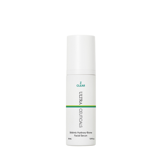 Ultraceuticals Z Clear Shikimic Hydroxy-Biome Facial Serum 30ml for breakouts, congestion, excess oil and uneven skin texture.
